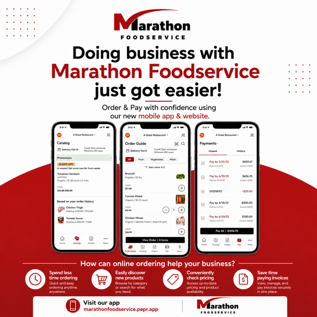 Marathon Foodservice Mobile App Group Image